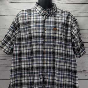 Carhartt Men's XXL Plaid Button Down SS Shirt